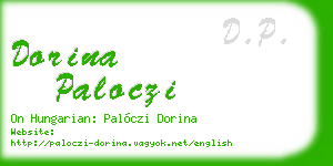 dorina paloczi business card